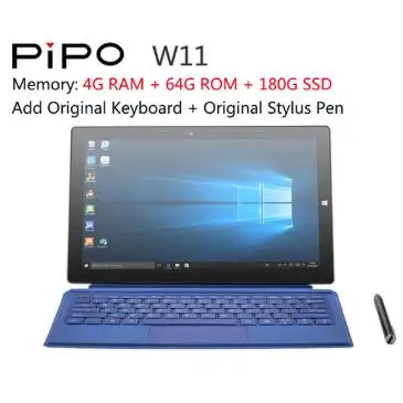 PiPo W11 2 в 1 планшетный ПК Intel N4100 Четырехъядерный 4 ГБ ОЗУ 64 ГБ SSD 128 ГБ 11,6 дюйма 1920*1080 ips WIFi планшет - Комплект: add keyboard and pen