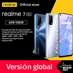 Смартфон realme 7 5G Dimensity 800U 6 ГБ 128 ГБ 120 Гц дисплей 48 МП 5000 мАч 30 Вт Дротика зарядка