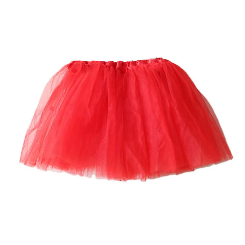 Милые однотонные балетные юбки-пачки высокого качества для маленьких девочек; нарядные вечерние юбки; детские юбки для девочек; юбка принцессы; vestidos - Цвет: Красный