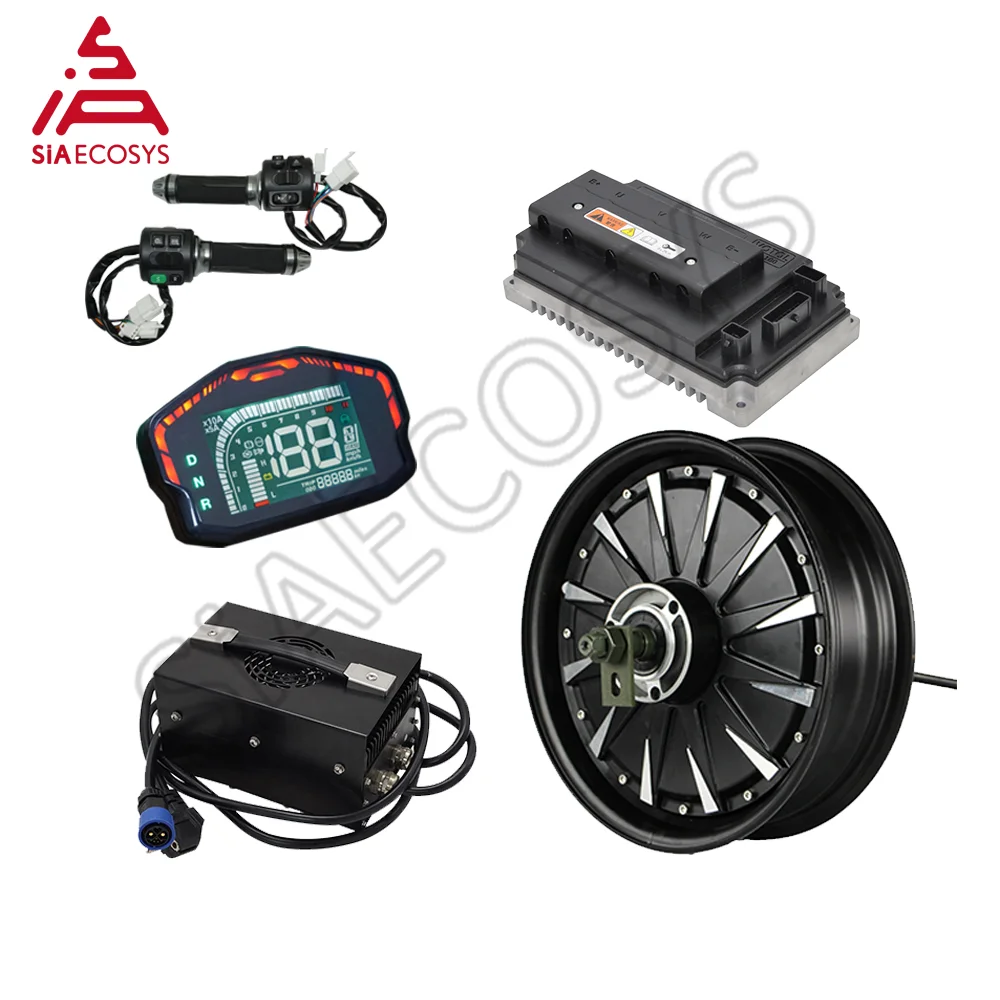 

SiAECOSYS QSMOTOR 12inch 3000W 48V 74kph wheel Hub Motor with EM100SP controller and kits for electric scooter