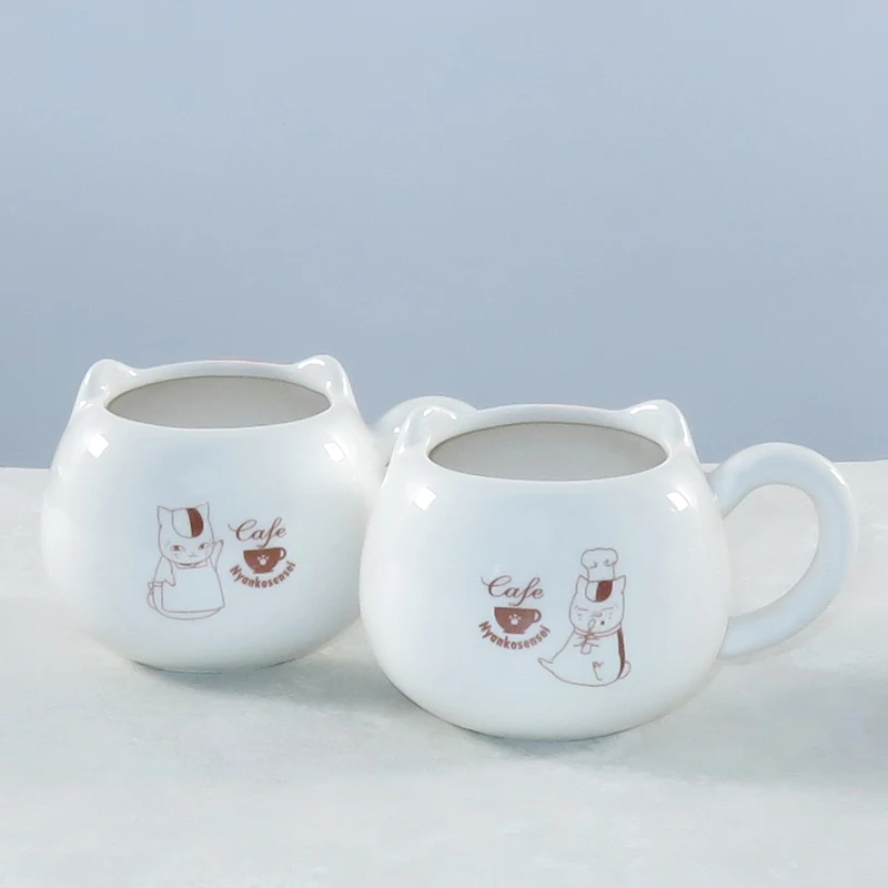 Творческий Нацумэ книга друзей Nyanko Sensei кафе лицо милый катрун керамика Белый Кот живот чай чашка керамика кружка подарок