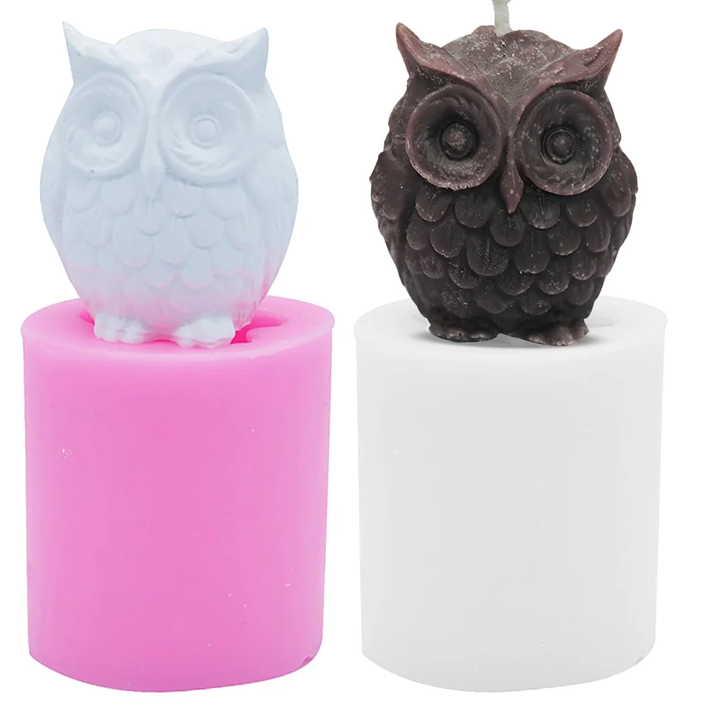 3D Owl Candle Mold Silicone Mold For Candle Making DIY Handmade Resin