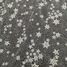 Новые звезды клей блёстки печати сетчатая ткань прозрачный блеск свадебное платье одежда индийское сари кружевная ткань