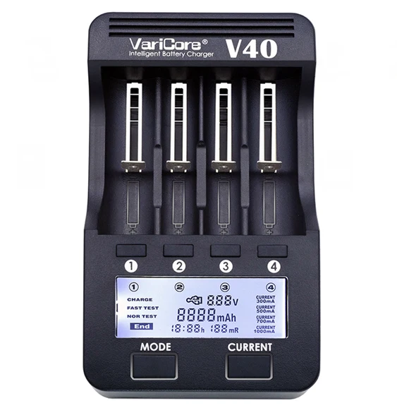 VariCore V20i V10 U4 V40LCD, Зарядка 18650 26650 16340 литиевая батарея AA/AAA NiMH батарейка и другое зарядное устройство 18650 - Цвет: V40 only charger
