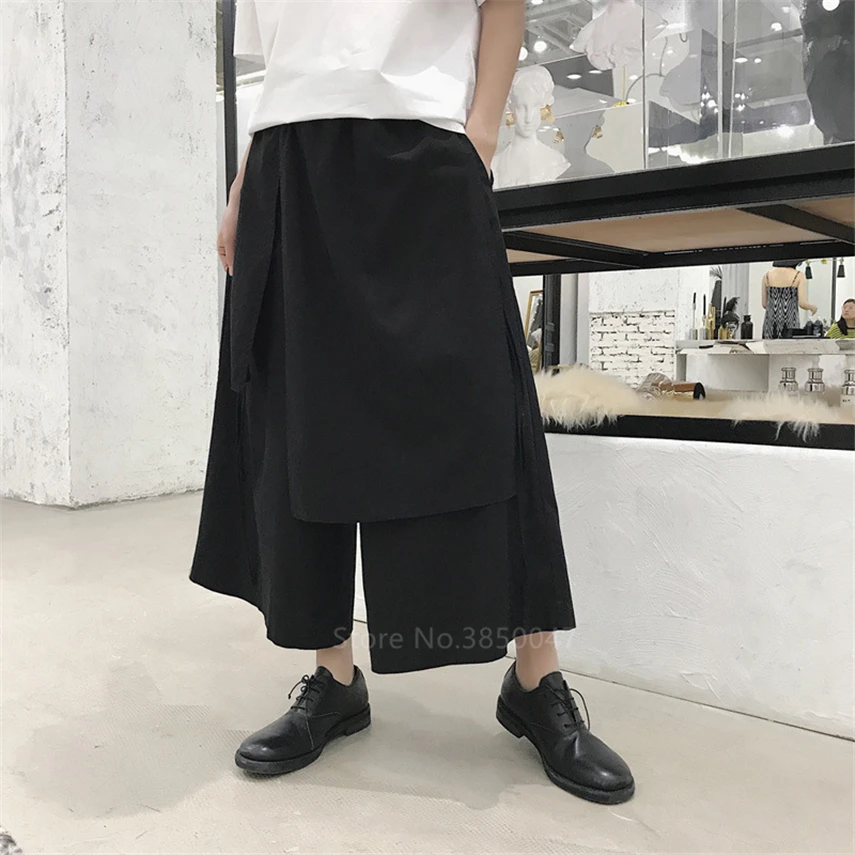 Японские шаровары мужские винтажные свободные джоггеры брюки Haori Cross Pants широкие