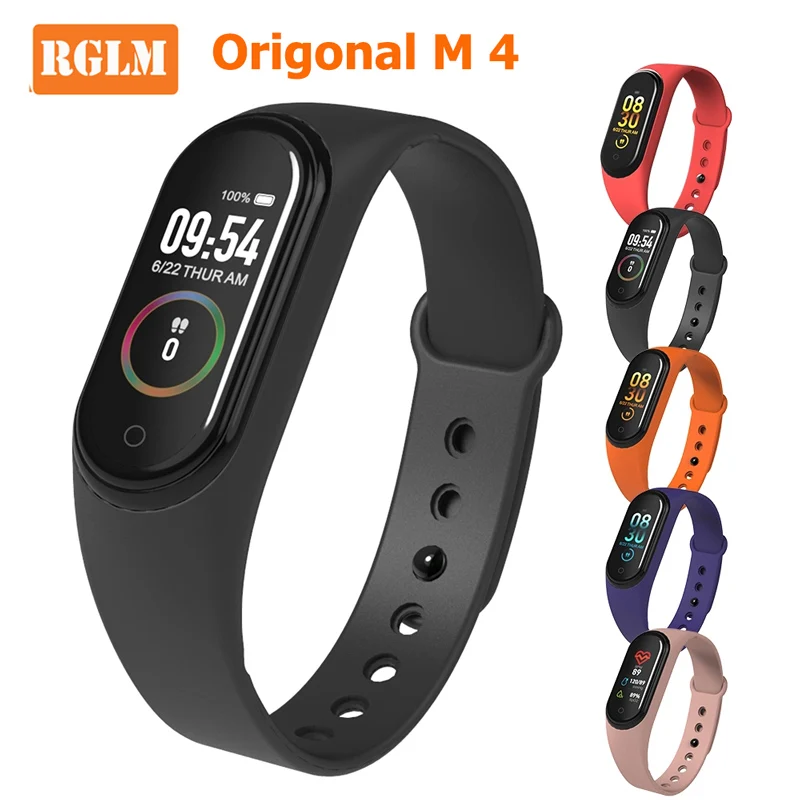 RGLM M4 умный Браслет в виде часов 4 водонепроницаемые часы кровяное давление монитор сердечного ритма фитнес-трекер Smartwatch Браслет