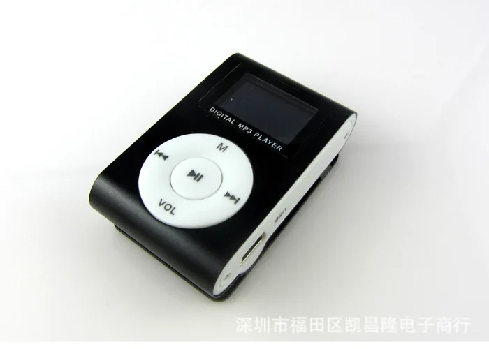 black Мини MP3-плеер с зажимом, Мини ЖК-экран, поддержка 16 ГБ, Micro SD, TF карта, портативный спортивный MP3-плеер для бега - Цвет: black