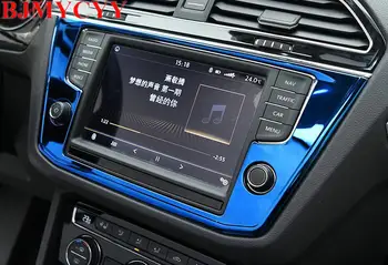 

BJMYCYY 1PCS Stainless steel decorative box car central navigation panel For Volkswagen Tiguan 2017 Tiguan L