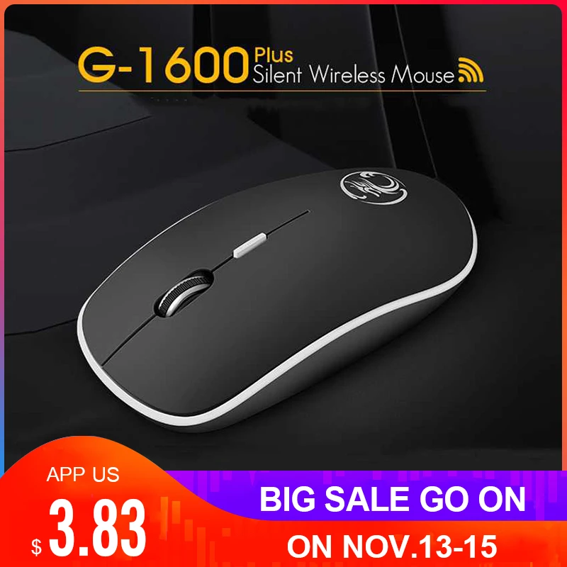 

Wireless Mouse Computer Mouse 2.4Ghz 1600 DPi USB Ergonomic Mouse For PC Laptop Mini Silent Mause Optical Matte Noiseless Mice