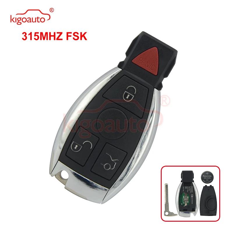 Kigoauto 315 МГц BGA смарт-ключ 3 кнопки с паникой для Mercedes E350 C350 ML350 SLK350 GLK350 2009 2010 2011 |