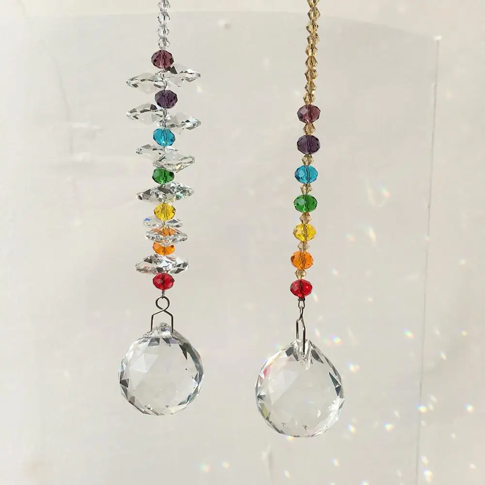 Стеклянный хрустальный шар Призма кулон Suncatcher Радуга производитель для окна, офиса, украшения сада 2 Упаковка/комплект