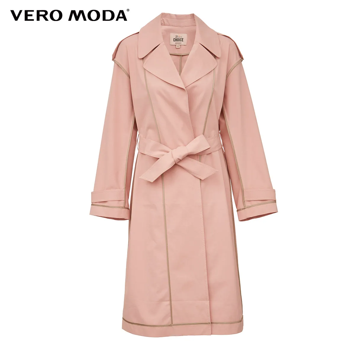 Vero Moda Женский приталенный комбинированный Тренч с высокой посадкой | 319321553