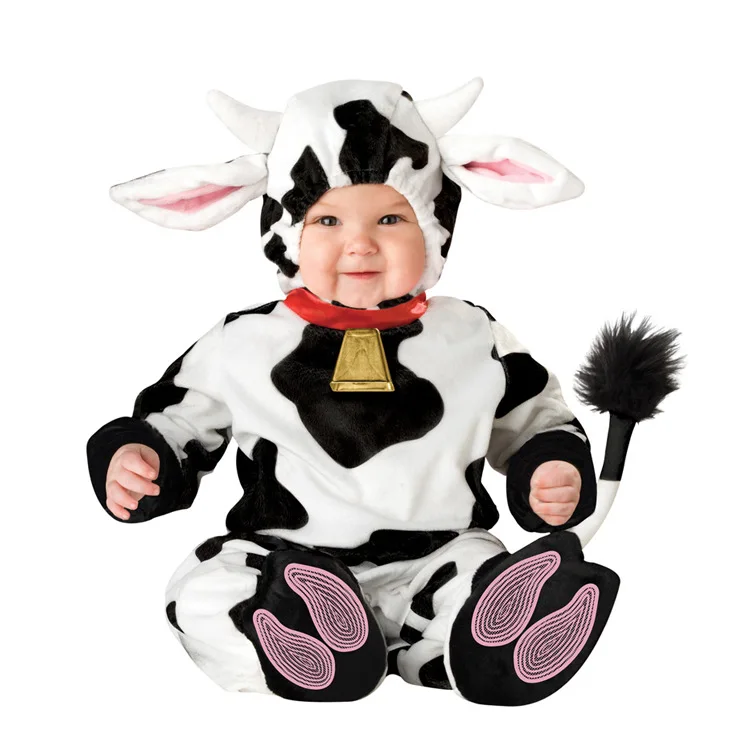 Baby Boys Girls Cow Cartoon Animals Cosplay Costumes Kid Christmas Halloween Jumpsuit Newborn Infant Photography Prop Baby Boys Girls Cow Cartoon Animals Cosplay Costumes Kid Christmas Halloween Jumpsuit Newborn Infant Photography Prop