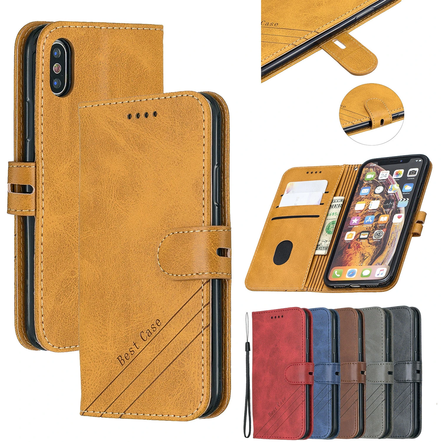 

Leather Case For Samsung Galaxy Note 10 10+ A10 A20 A30 A40 A50 A60 A70 A80 A90 A20E M40 Note10 + Flip Phone Cover Wallet Coque