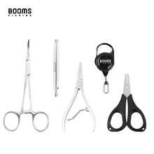 Booms Fishing  5Pcs Fishing Tool Set Combination Pliers Scissors Split Ring Fishing Line Cutter Lure Regulator Tackle