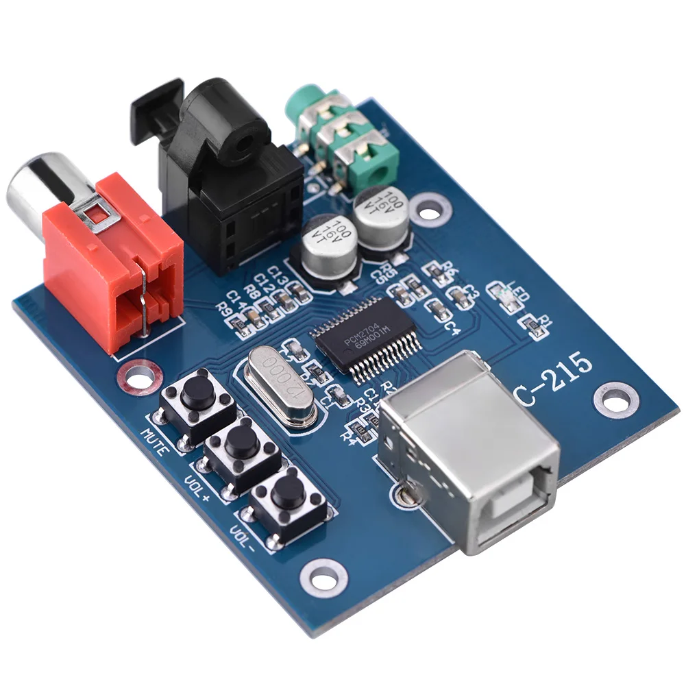 PCM2704 USB DAC к S/PDIF HiFi Плата декодера звуковой карты 3 5 мм аналоговый выход F/PC цифровой