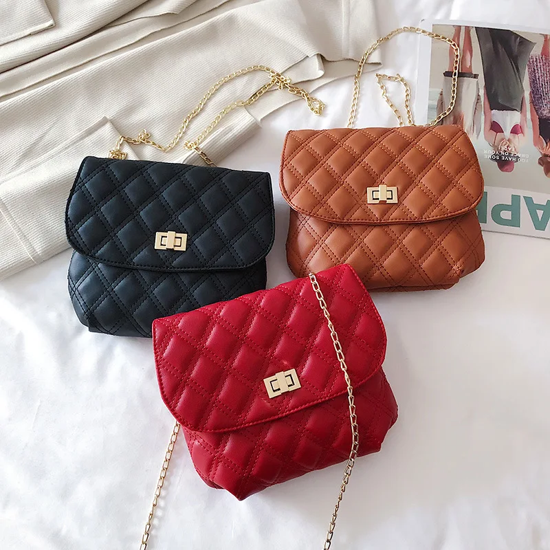 

Autumn And Winter Western Style Casual Bag Women's 2020 New Style Korean-style Fashion Rhombus Versatile Chain Shoulder Square S