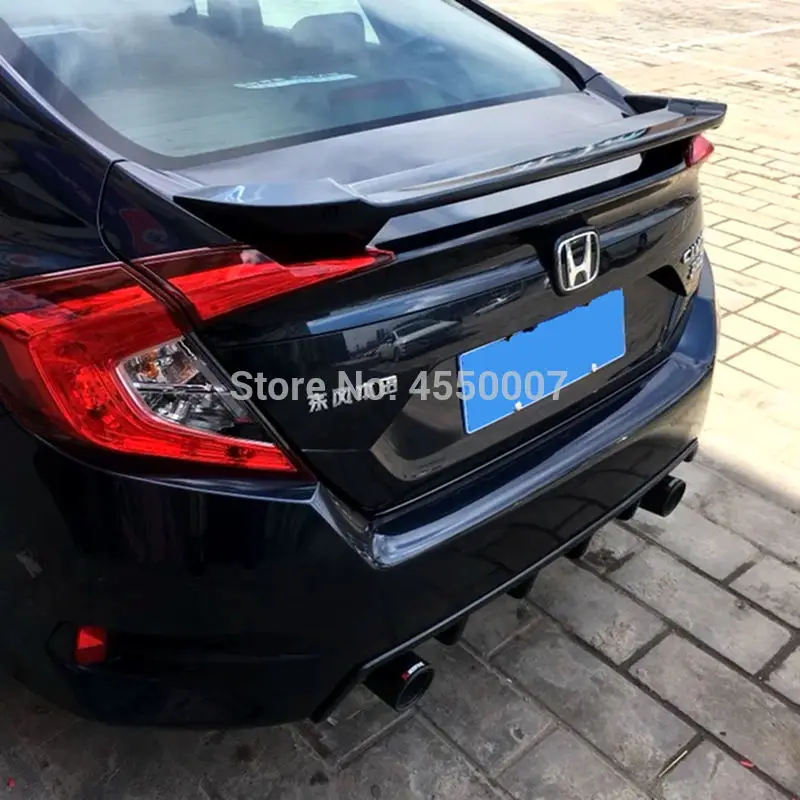 

UBUYUWANT For Honda Civic 10th Car Decoration High Quality ABS Plastic Rear Trunk Spoiler For 2015 2016 2017 Honda Civic