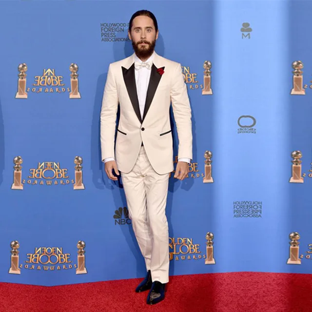 

DE 2 pieces Men's Suit New Style Groomsmen Groom Tuxedos Peak Black Lapel Men Suits Wedding Best Man ( Jacket+Pants+Tie )