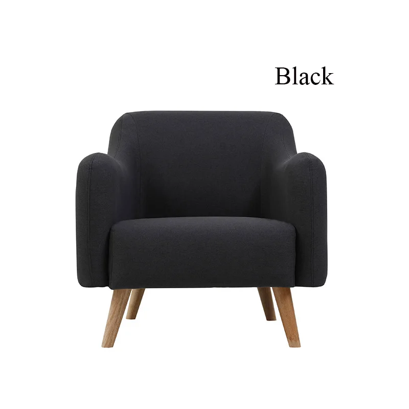 Современный диван из цельного дерева для отеля Кофейня американский диван для семейного кабинета, спальни, ресторана, мебель для отдыха в скандинавском стиле - Цвет: Черный