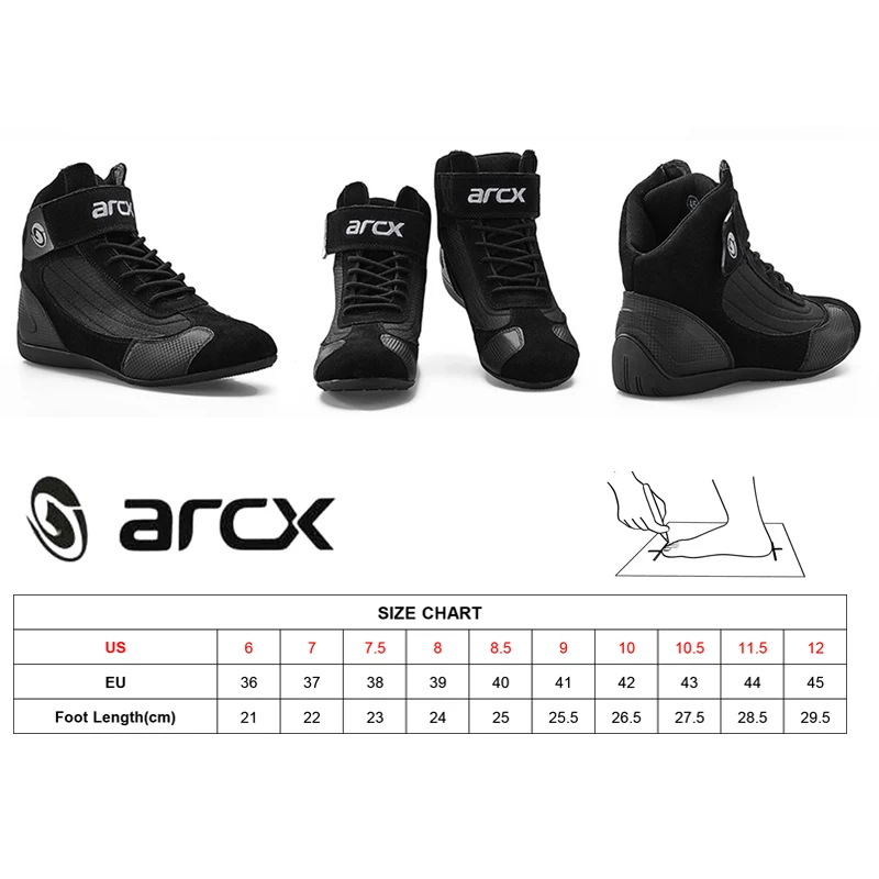 Motorcycle Boots ARCX Men Racing Leather Boots Motorcycle Ankle Shoes Off-road Racing Motorbike Chopper Cruiser Touring Woman Short Boots