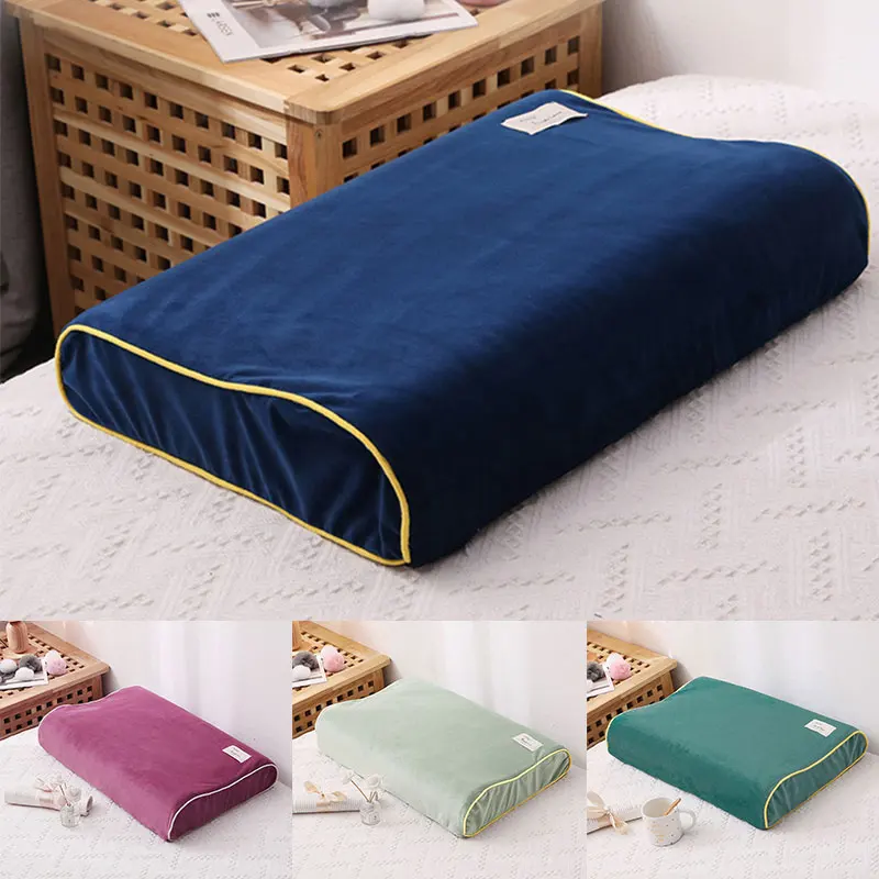 Contour Memory Foam Pillow Case Soft Velvet Pillowcase Neck Latex Pillow Cover Cushion Protector Home Decor 30x50cm 40x60cm