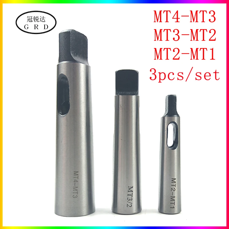 3 Pz/Set Cono Morse Bush Mt2-Mt1 Mt3-Mt2 Mt4-Mt3 Giunto Conico Cono Manica Per Morse Taper Shank Cono Morse Bush Trapano Mandrino