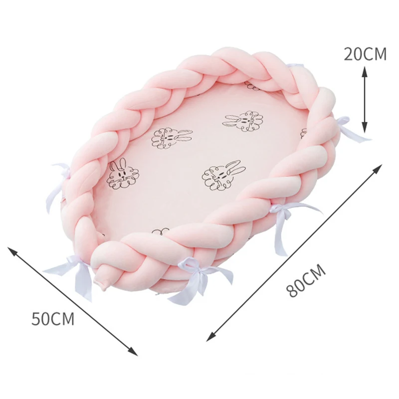 Детская кровать бампер Младенческая защита для кроватки плетеная Подушка с узлом Подушка Детская кроватка бампер Новорожденный Хлопок Материал комнаты декор кровати детские постельные принадлежности