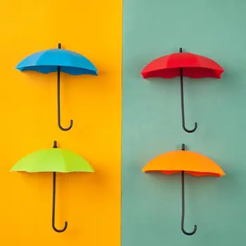 

3pcs/set Umbrella Hook Self Adhesive Hook Wall Door Hanger Keys Clothing Hanging Holder Hooks Sticky Kitchen Sundry Bathroo G2V5