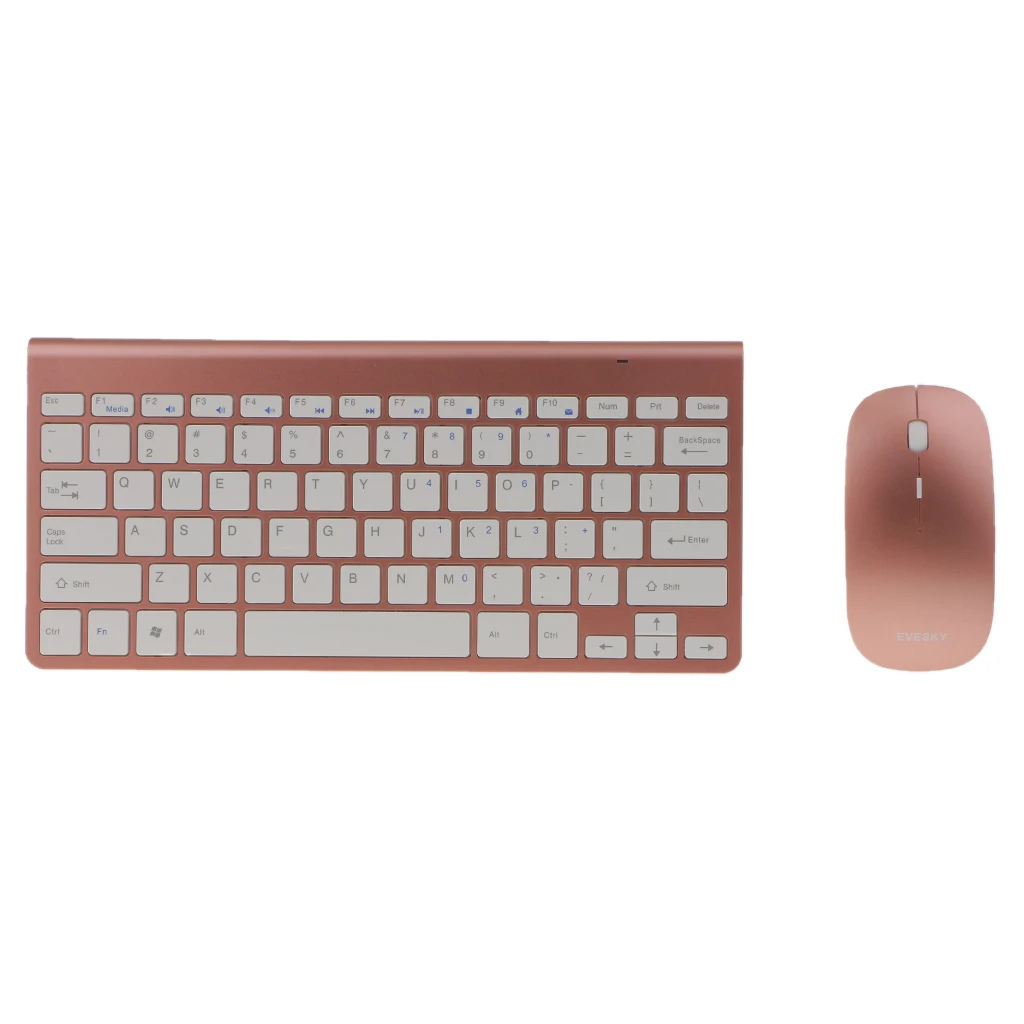 Ergonomic Ultra-Thin Low-Noise 2.4G Wireless Keyboard and Mouse Combo Wireless Mouse for Mac Pc Windows XP/7/10 Android Tv Box