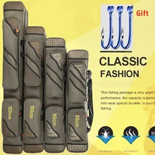 Открытый трехслойный 1680D рыболовный мешок, рыболовная удочка, Сумка с крюком, инструмент для отделки, посылка, большая емкость, износостойкий, водонепроницаемый
