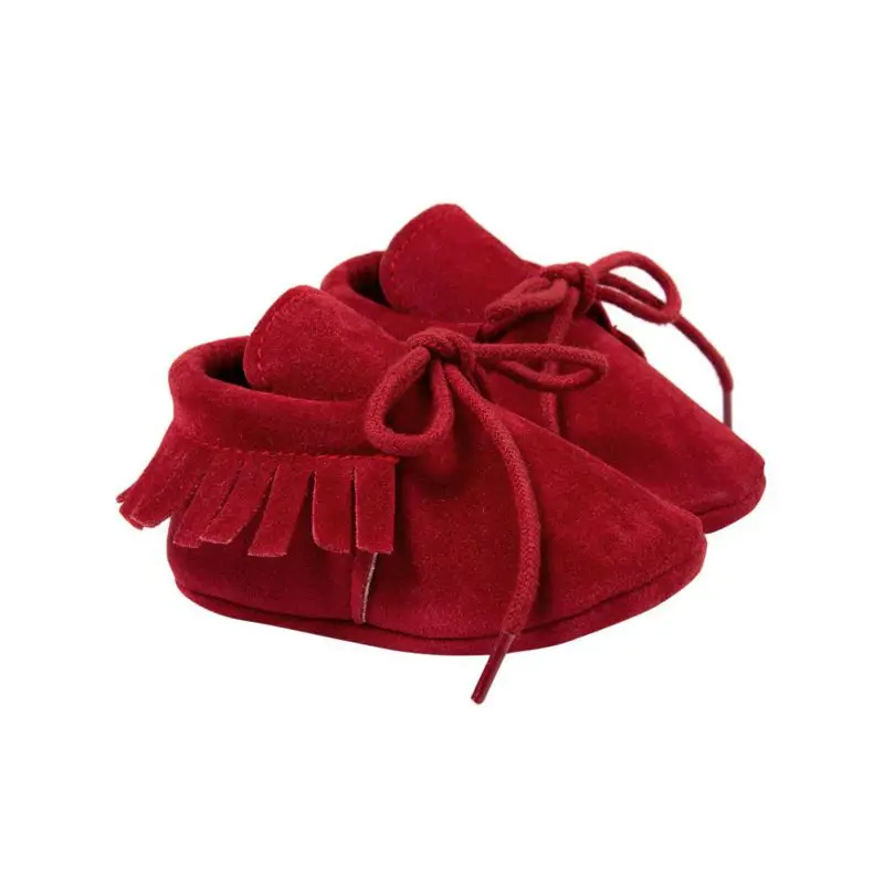 Новинка; Лидер продаж; обувь для маленьких девочек; детские мокасины на мягкой нескользящей подошве; обувь с бахромой для малышей; обувь для младенцев; замшевая кожаная обувь - Цвет: R
