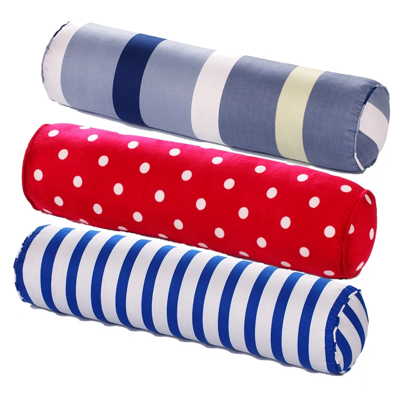 Multifunction Round candy pillow plain yoga office nap velvet sanding fabric padded cotton health care neck | Дом и сад
