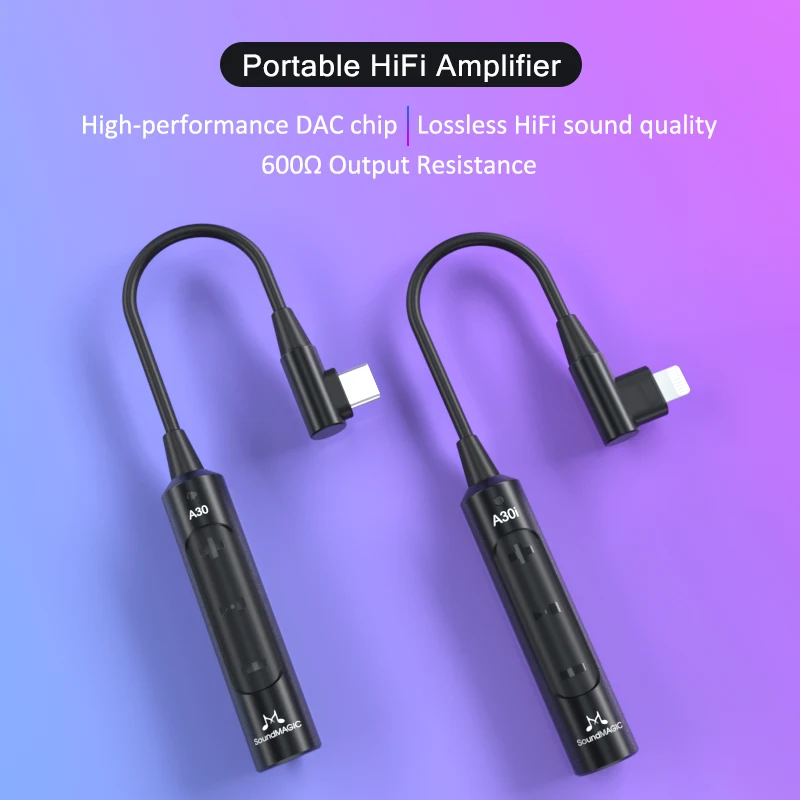 SoundMAGIC A30 Portable HiFi Amplifier USB DAC Type C to 3 5mm Headphone Amplifier Adapter for Android Phones