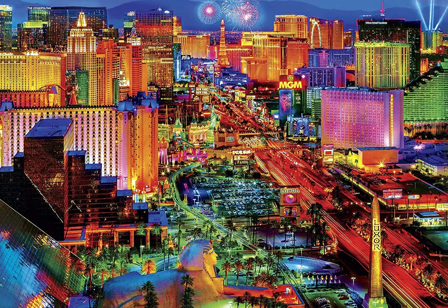 Viva Las Vegas - 1000 Piece Jigsaw Puzzle Educational Toys for Children 3 Years Wood Homeschool Supplies | Игрушки и хобби