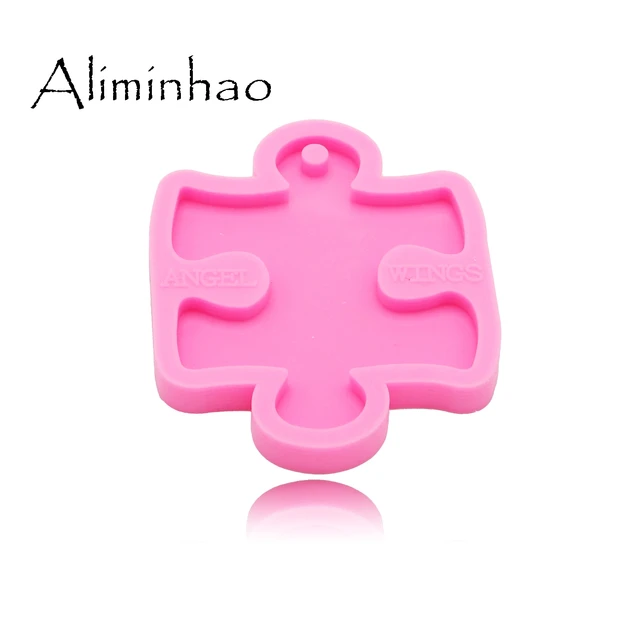 Dy0135 Fényes Puzzle Szilikon Formák Diy Epoxi Gyanta Asztal Penész Szilícium Kézműves Egyedi Kulcstartó - Image 5