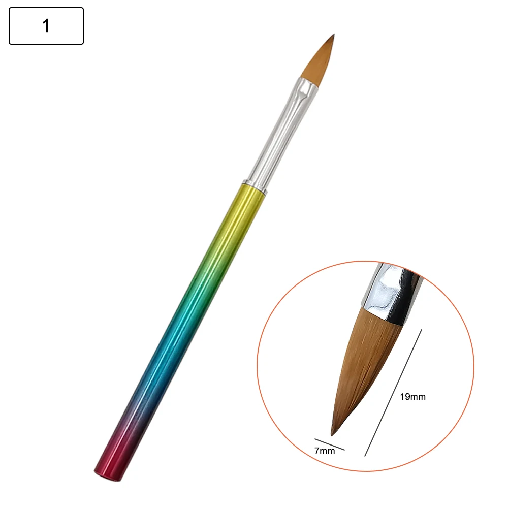 1 1PC UV Gel Painting Dotting Pen Gradient Handle Nail Brush Liner Acrylic Manicure Nail Art Tools 8 Patterns Available - Color: 1