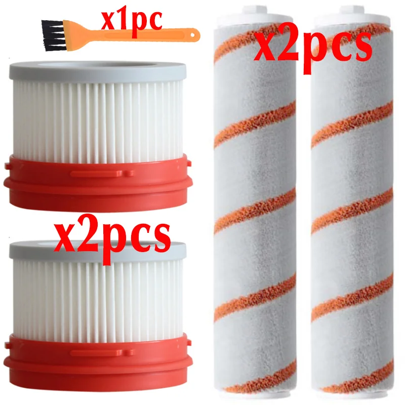 5pcs-set HEPA приспособление для чистки воздуходува для Xiaomi Dreame V9 бытовой беспроводной ручной пылесос аксессуары Hepa фильтр ролик щетка запчасти комплект - Цвет: 5pcs-set