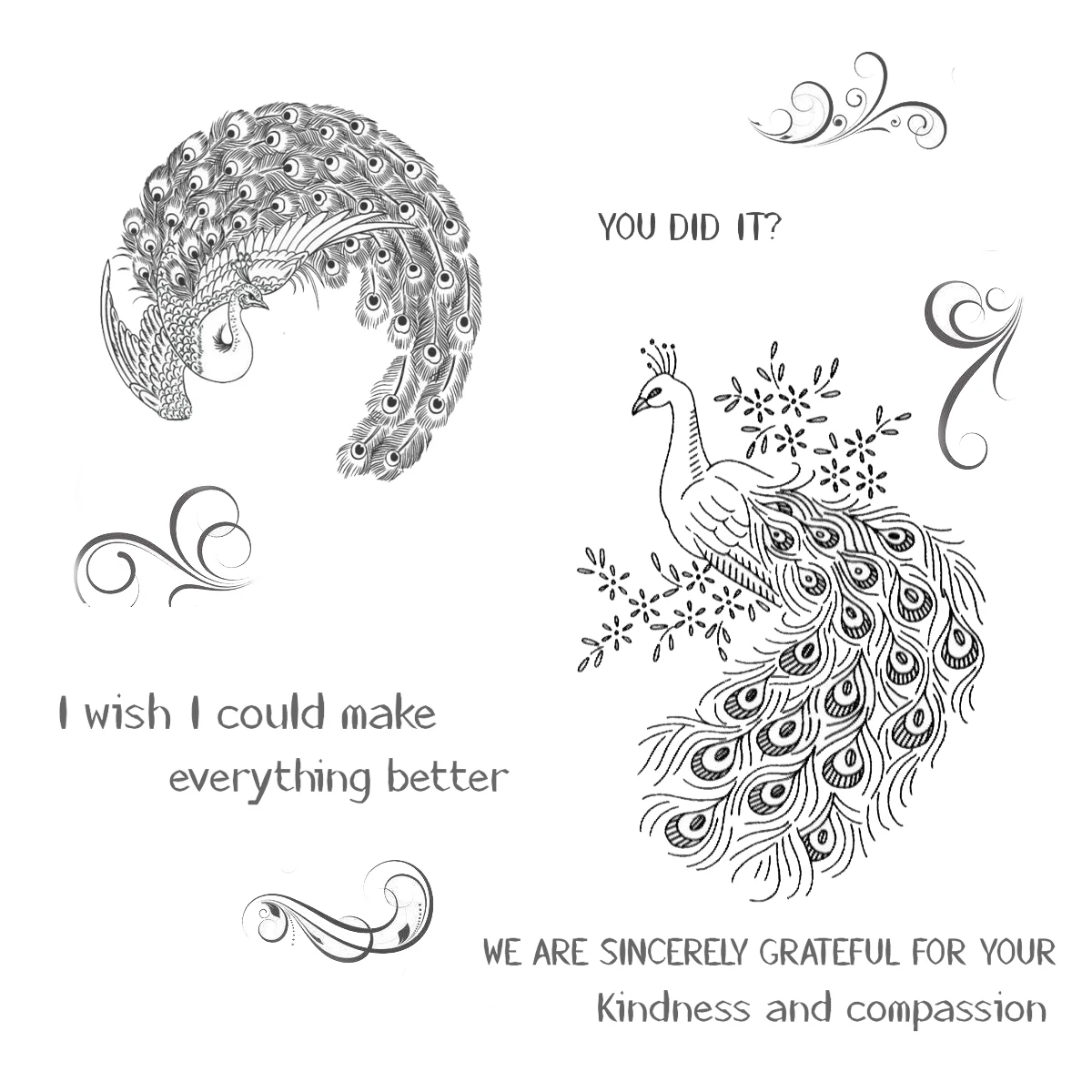 Наклейки прозрачные для скрапбукинга 13 х13 см | Дом и сад