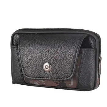 

Men Vintage Leather Waist Bag Phone Pouch Belt Hip Belt Loop Holster Wallet Carry Case Sport Purse