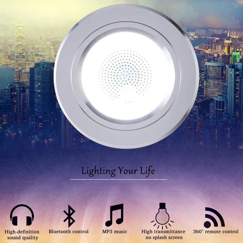 2 шт. Led 4,0 Bluetooth Потолочный светильник Rgb с регулируемой яркостью для внутренней спальни потолочный светильник приложение дистанционное управление музыкальный умный потолочный светильник s