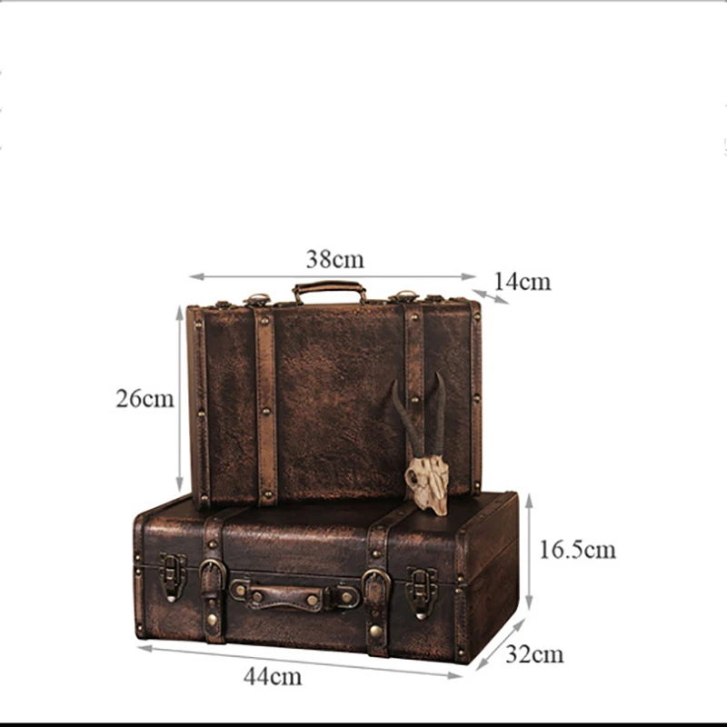 European Retro Wooden Craft Accessories Hand Held Wooden Boxes Decorations Old Leather Suitcases Shooting Props Murals Ornaments Figurines Miniatures Aliexpress