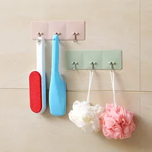 קיר וו מטבח חדר אמבטיה וו דביק Creative חלקה 3 קישור ווים קל להדביק ולהסיר קולב ווי מטבח 12.9(China)