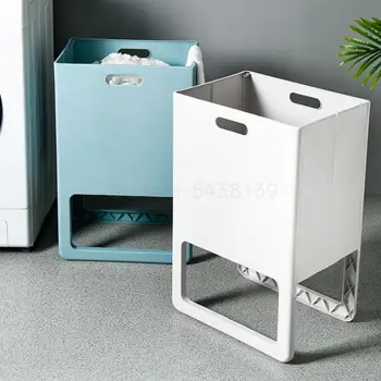 

Collapsible hamper laundry basket dirty clothes storage basket dirty clothes plastic household bathroom waterproof rack
