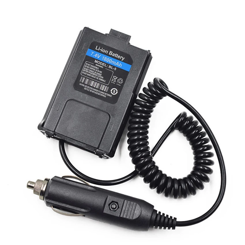 1pcs Black Walkie-talkie Borrows Electrical Appliances for UV5R, 12V Universal Car charger for Walkie-talkie Accessories
