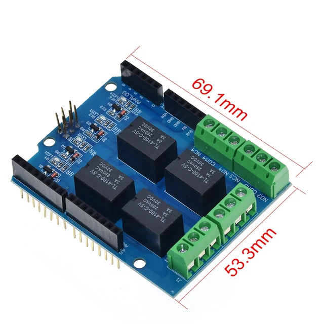 4 channel 5v relay shield module, Four channel relay control board relay expansion board for arduino UNO R3 mega 2560 - Image 3