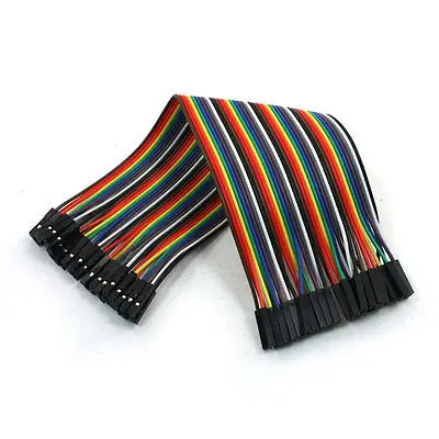 

18cm Long 40Pin Female to Female F/F Wire Jumper Cable Line Connect Colorful