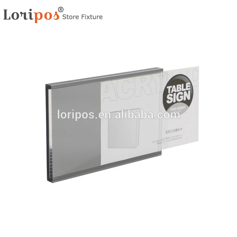 Transparent Cover Back Base Wall Mounted Price Tag Shef Price Display Frame Supermarket Label Holder Picture Frame Desk Sign