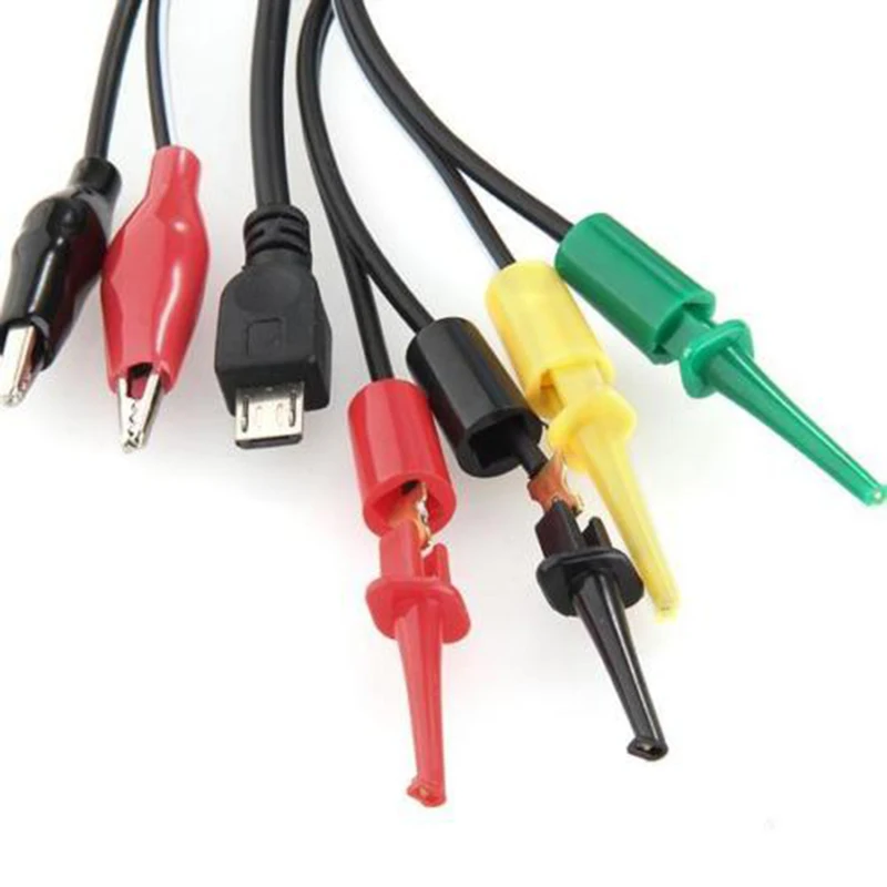 1 шт. кабель для тестирования электропитания, зажимы для аллигатора, кабель для зонда, разъем типа «банан», комплект для подключения телефона