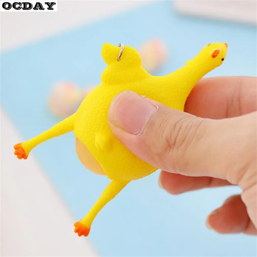 OCDAY, новинка, сжимаются несушки-несушки, игрушки "Цыплята", вентиляционная курица, цельное яйцо, смешная игрушка с брелком, антистресс, шалость, игрушка для детей